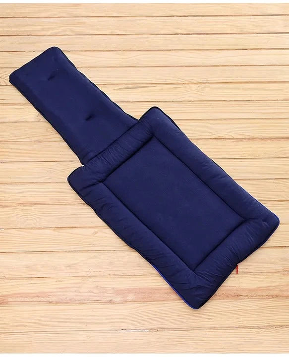 inner view of blue baby sleeping bag