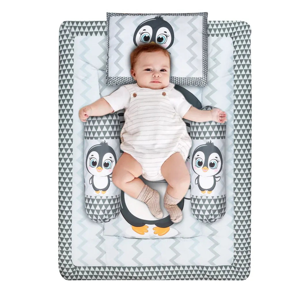 front view of baby bedding set