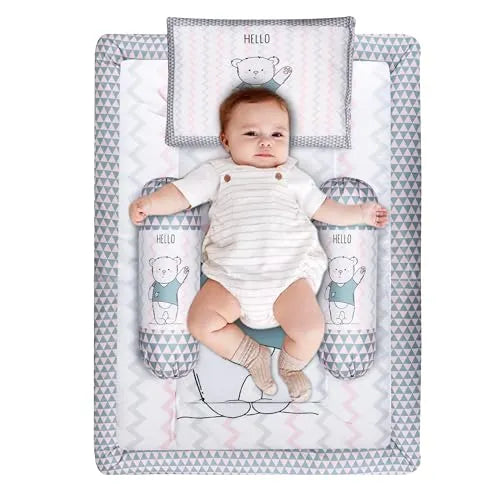 front view of baby bedding set