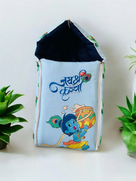 little krishna print baby sleeping bag